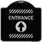 Signmission Flex Post Entrance W/ Straight Ahead Arrowfor Flex Paddle Alum Sign, 18" L, 18" H, BS-1818-23957 A-DES-BS-1818-23957 - alternate 1
